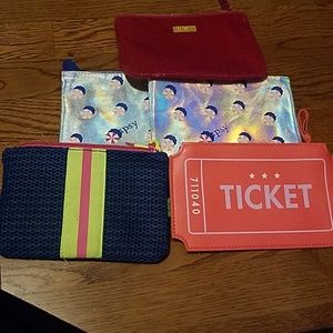 5 small makeup bags.